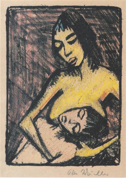 Mutter Und Kind, 1920 - Otto Mueller
