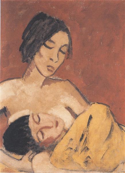 Mutter Und Sohn, 1919 - Otto Mueller