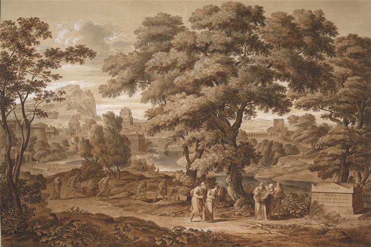 Oedipus and Antigone Leave Thebes, 1797 - Йозеф Антон Кох