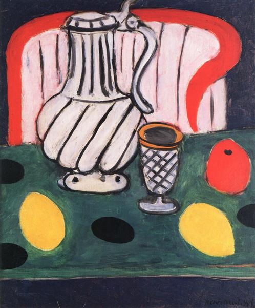 Tin Pitcher, Lemon and Armchair, 1939 - Henri Matisse