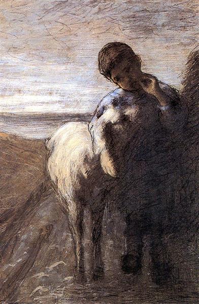 Shepherd boy with lamb, 1885 - Джованни Сегантини