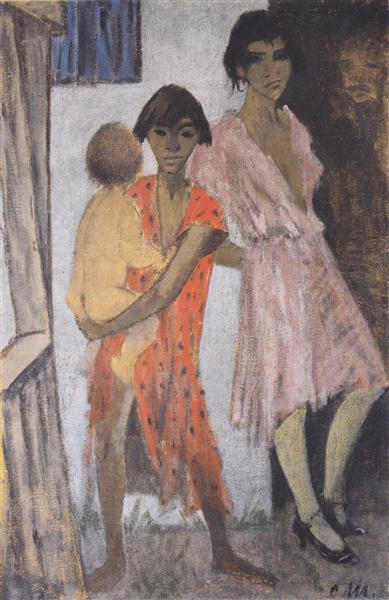 Stehende Zigeunerkinder, 1927 - Отто Мюллер