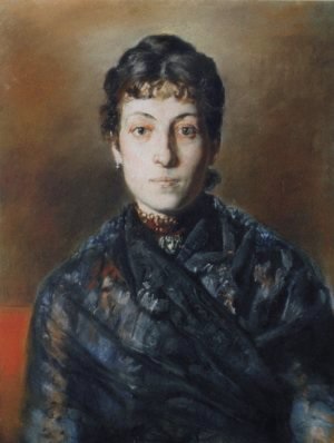 Portret Wery Błotnickiej Z Salskich, 1889 - Leon Wyczółkowski