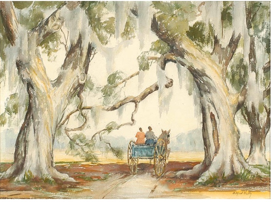 Southern Oaks/Going Home - Alfred Heber Hutty