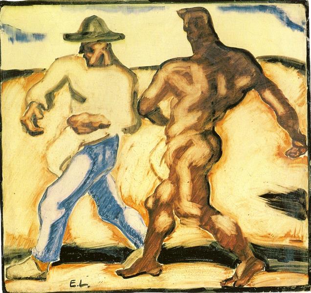 Sower and Devil, 1923 - Альбін Еггер-Лінц