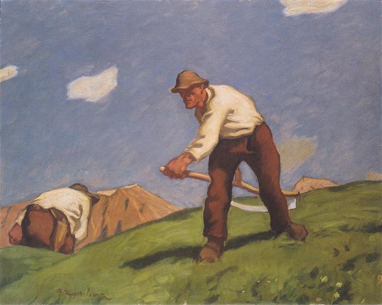 Zwei Bergmäher (zweite Fassung), 1913 - Альбін Еггер-Лінц
