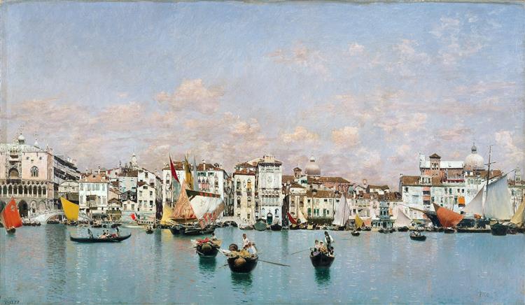The Riva degli Schiavoni in Venice, 1873 - Martín Rico