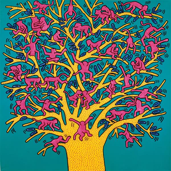 The Tree of Monkeys, 1984 - Keith Haring