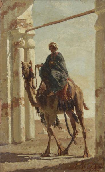 Camel Driver in the Desert, c.1870 - Чезаре Бізео