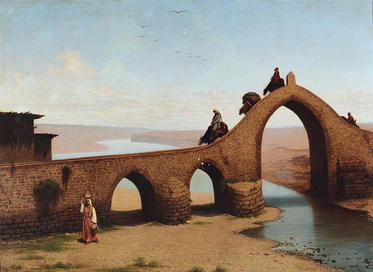 Landscape with Bridge - Cesare Biseo