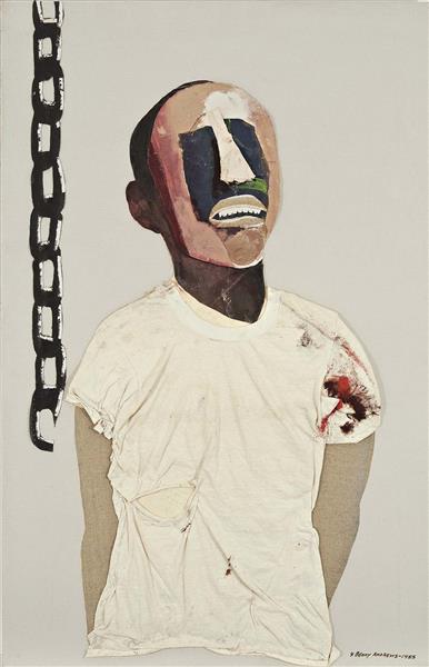 Study for Portrait of Oppression (Homage to Black South Africans), 1985 - Benny Andrews