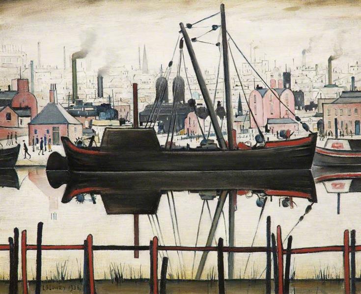 The Coal Barge, 1938 - L. S. Lowry