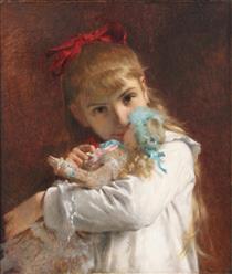 A New Doll(also known as Little Girl) - Pierre-Auguste Cot