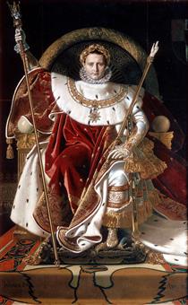Portrait of Napoléon on the Imperial Throne - 安格爾