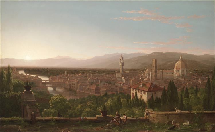 View of Florence from San Miniato, 1837 - 托馬斯·科爾