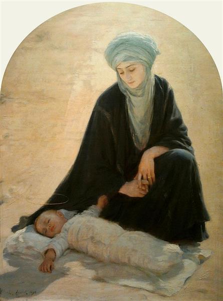 Арабська Мадонна з немовлям, c.1898 - Albert Aublet