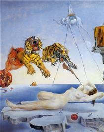 Traum, verursacht durch den Flug einer Biene um einen Granatapfel, eine Sekunde vor dem Aufwachen - Salvador Dalí