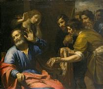 Joseph's Coat Brought to Jacob - Domenico Fiasella