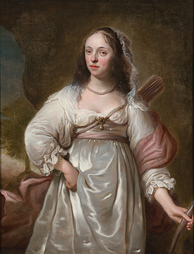 Portrait of Portrait of a Woman Dressed as a Huntress, 1641 - Ferdinand Bol