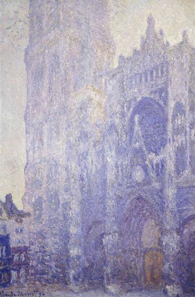 Rouen Cathedral; Morning - White harmony, 1894 - 莫內