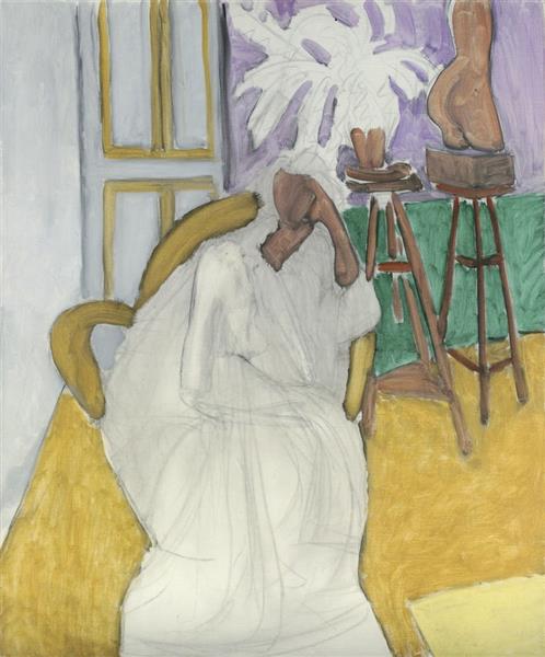 Figure Assise Et Le Torse Grec (La Gandoura), 1939 - Henri Matisse