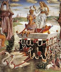 April. Fresco in Palazzo Schifanoia (detail) - Triumph of Venus - Francesco del Cossa