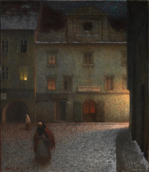 Evening Street, 1906 - Jakub Schikaneder