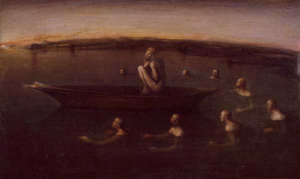 Woman in a Boat - Odd Nerdrum