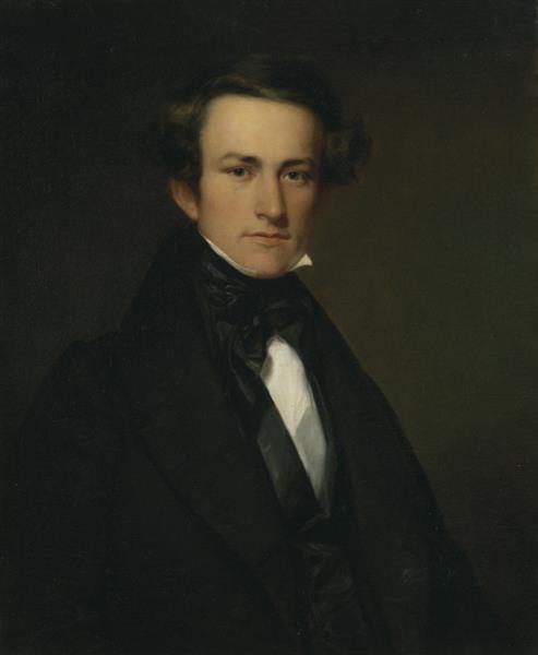 Portrait of John W. Casilear - Ашер Браун Дюран