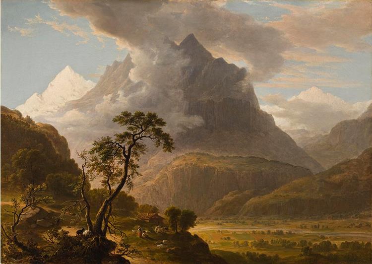 View in the Valley of Oberhasle, Switzerland, 1842 - Ашер Браун Дюран