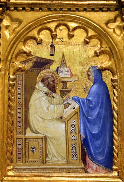 Apparizione della Vergine a S. Bernardo, 1355 - Giovanni da Milano