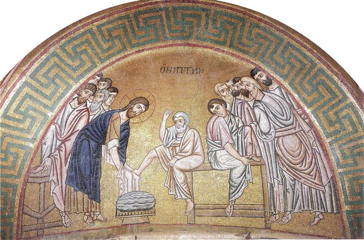 Mosaics in Hosios Loukas Monastery, Boeotia, Greece, c.1025 - 拜占庭馬賽克藝術