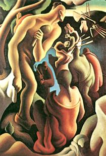 American Discovery Viewed by Native Americans - Thomas Hart Benton