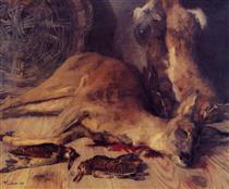 Still Life with Deer, Hare, and Snipes - Wilhelm Trübner