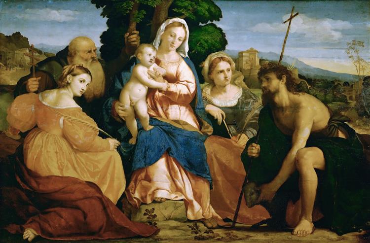 Sacred Conversation, c.1520 - c.1522 - Jacopo Palma, o Velho