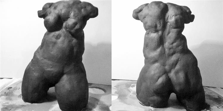 Broken and tortured nude (Wartime nude), 1992 - Alfred Krupa