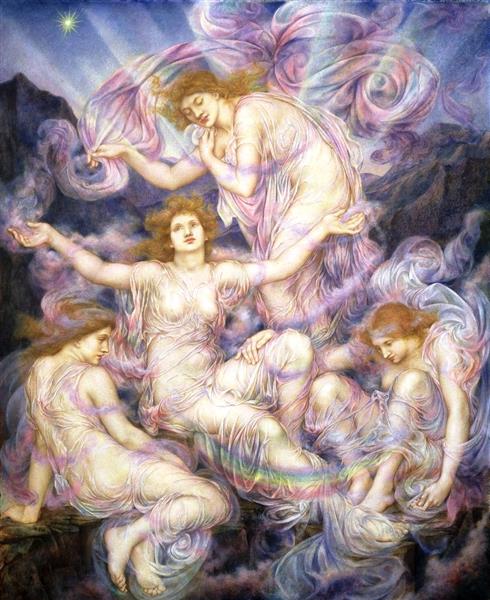 Daughters of the Mist, 1910 - Evelyn De Morgan - WikiArt.org