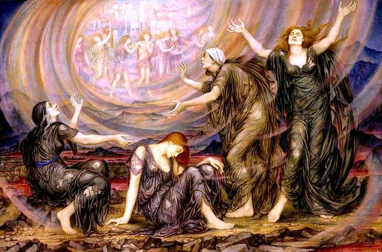The Mourners, 1916 - Evelyn De Morgan