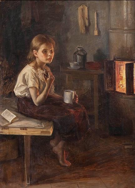 A Girl by the Oven, 1894 - Элин Даниельсон-Гамбоджи