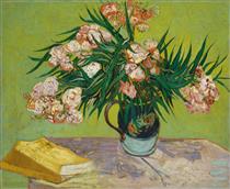Oleanders and Books - Vincent van Gogh