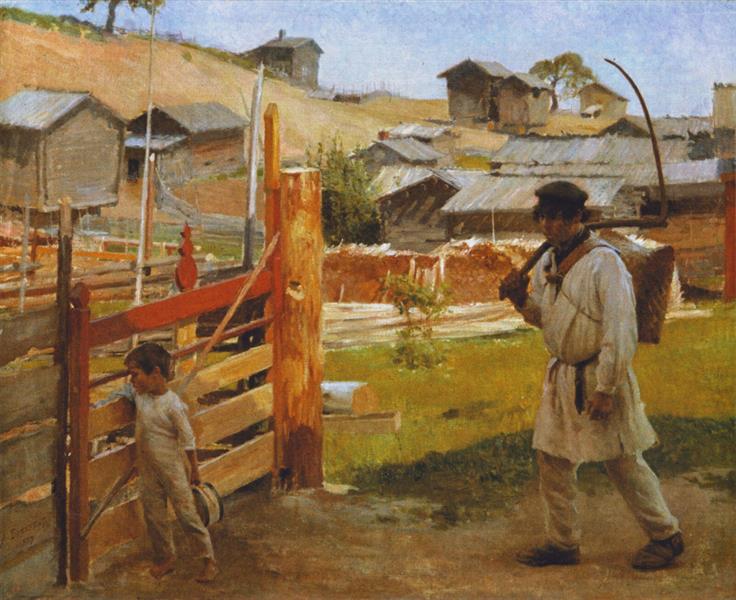 Vid Grinden, 1889 - Альберт Эдельфельт
