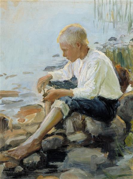 Boy on the Shore - Pekka Halonen