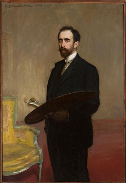 Autoportret Z Paletą, 1898 - Théodor Axentowicz