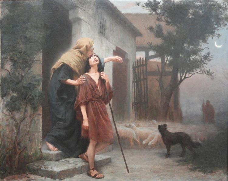 The Departure of Jacob, 1884 - Rodolfo Amoedo