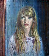 Portrait of the Singer Françoise Hardy. Rainy Day - Владимир Григорьевич Третчиков