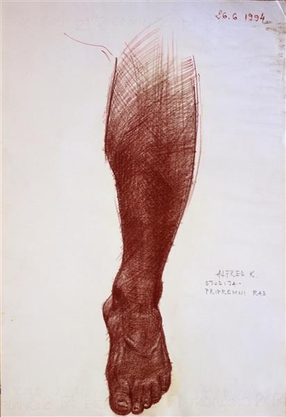 Study. The male leg (26.06.1994), 1994 - 阿爾弗雷德弗雷迪克魯帕
