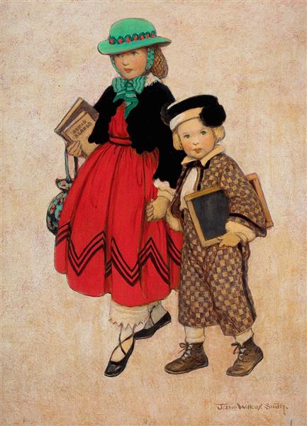Two Little Girls, c.1924 - Jessie Willcox Smith