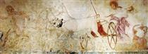 Hades Abducting Persephone, Fresco in the Small Royal Tomb at Vergina, Macedonia, Greece - 古希臘繪畫與雕塑