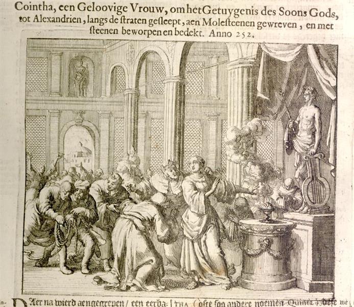 Martyrdom of Cointha, Alexandria, AD 252, 1685 - Ян Лёйкен