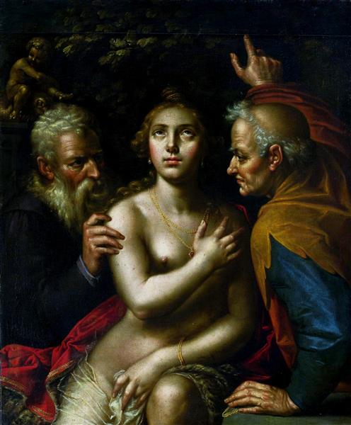 Susanna and the Elders, c.1595 - Гендрік Гольціус